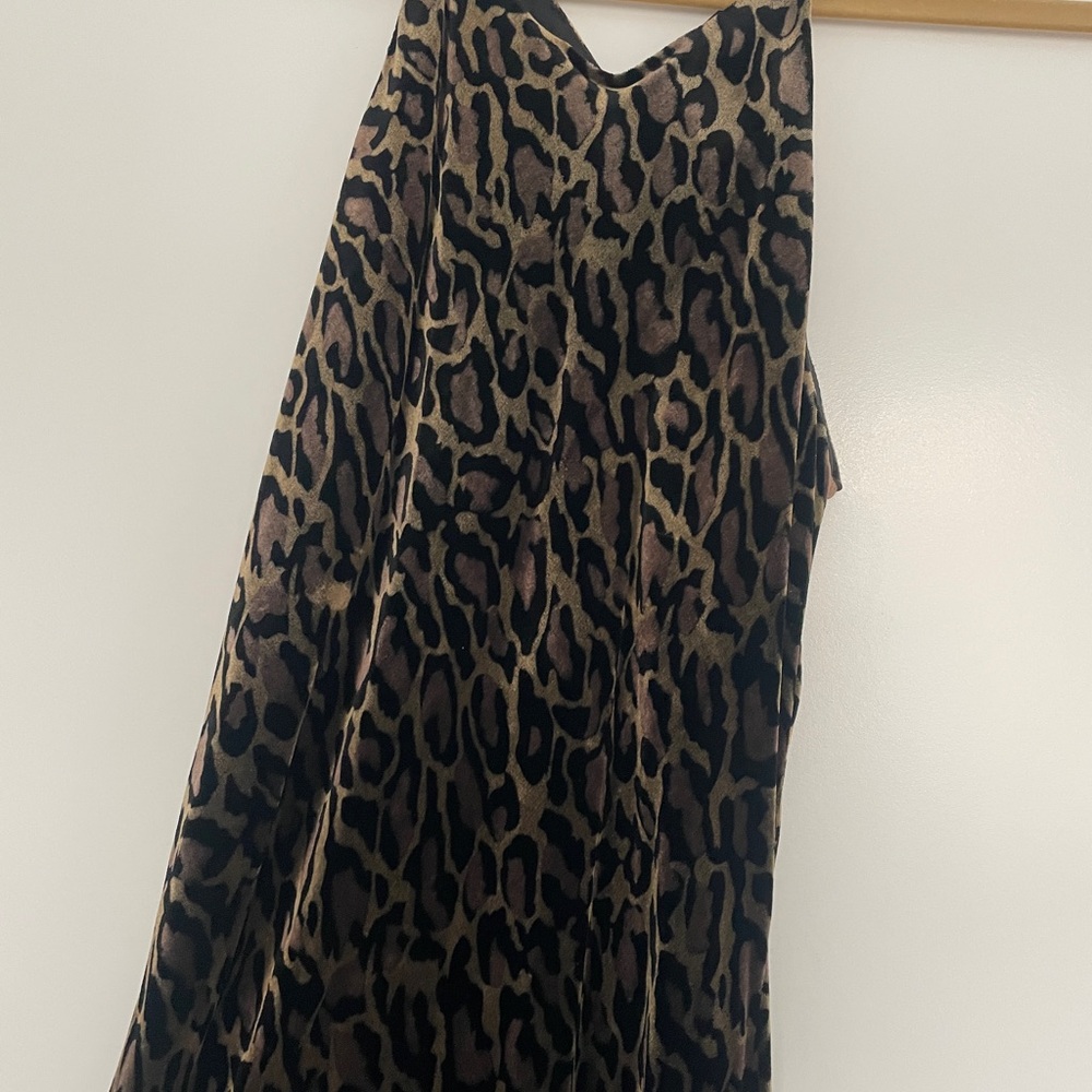 Leopard Print Velour Dress